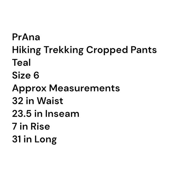 Prana Pants Woman’s Sz 6 Outdoor Hiking Trekking Camping Capri Cropped Blue - Picture 2 of 11